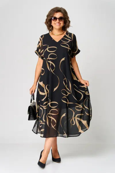 Meliora | Elegantes Kleid mit kurzen Ärmeln
