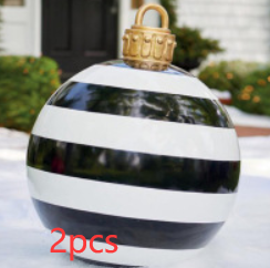 60cm Outdoor Inflatable Christmas Ornament Ball in PVC