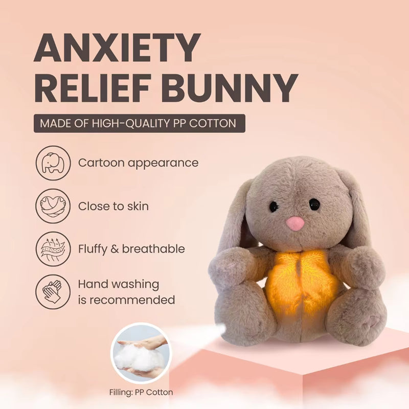 Breathing Bunny Plush Toy With Soft Moving Belly