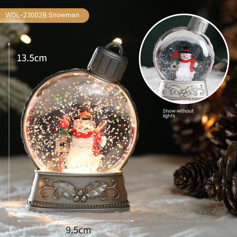 Luminous Flat LED Christmas Scene Decoration Santa Snowman Angel