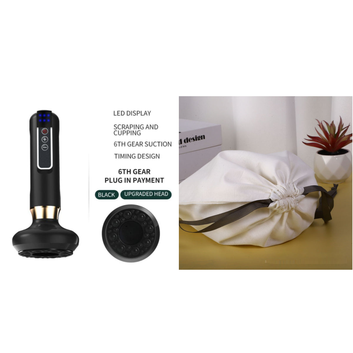 Electric Vacuum Cupping Massager with Gua Sha Suction for the Body