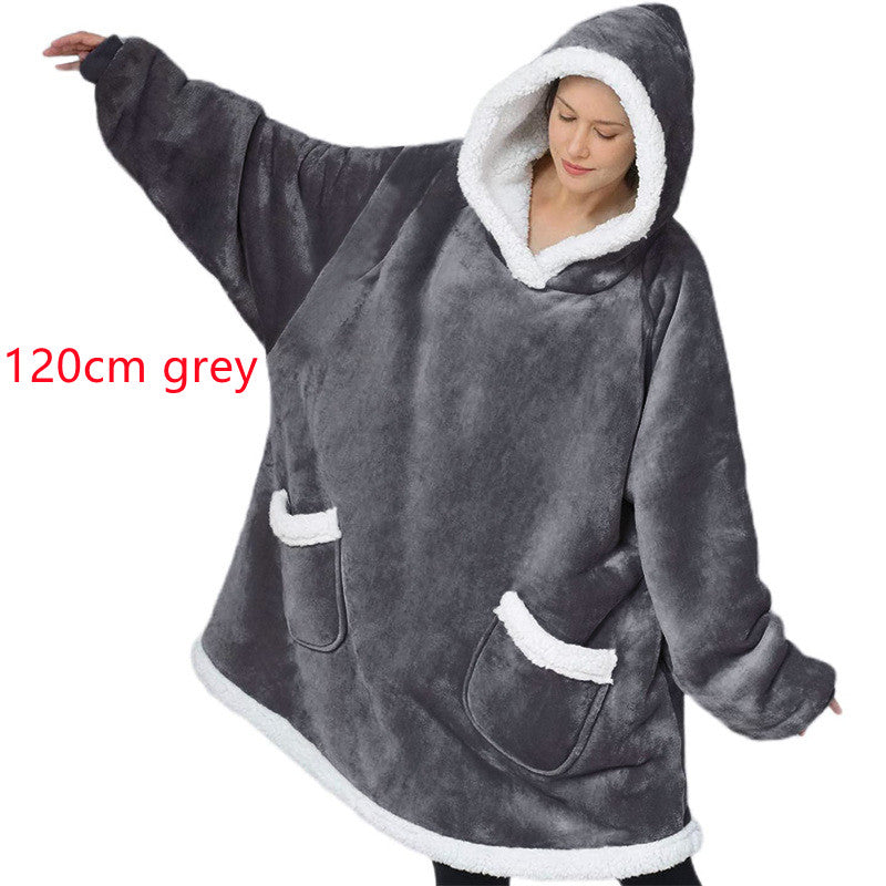 Oversized Wearable TV Hoodie Blanket, Warm Pullover