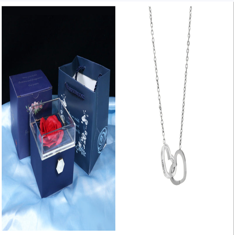 Rotating Soap Rose Gift Box, Romantic Jewellery Packaging