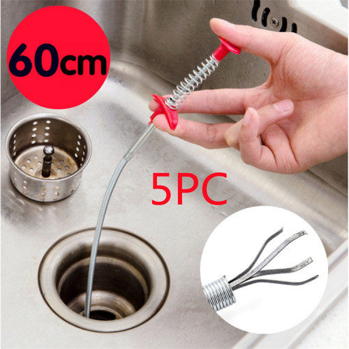 60cm Flexible Drain Clog Remover Spring Tool For Sinks