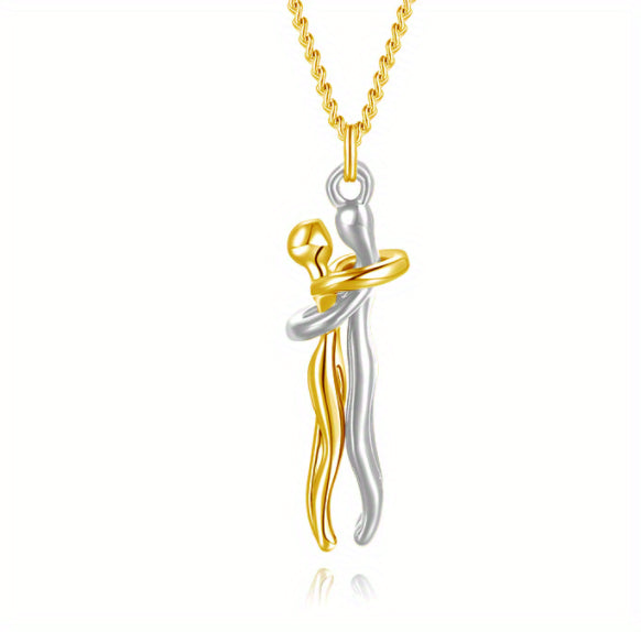 Love Hug Necklace For Couples, Simple Clavicle Chain Gift