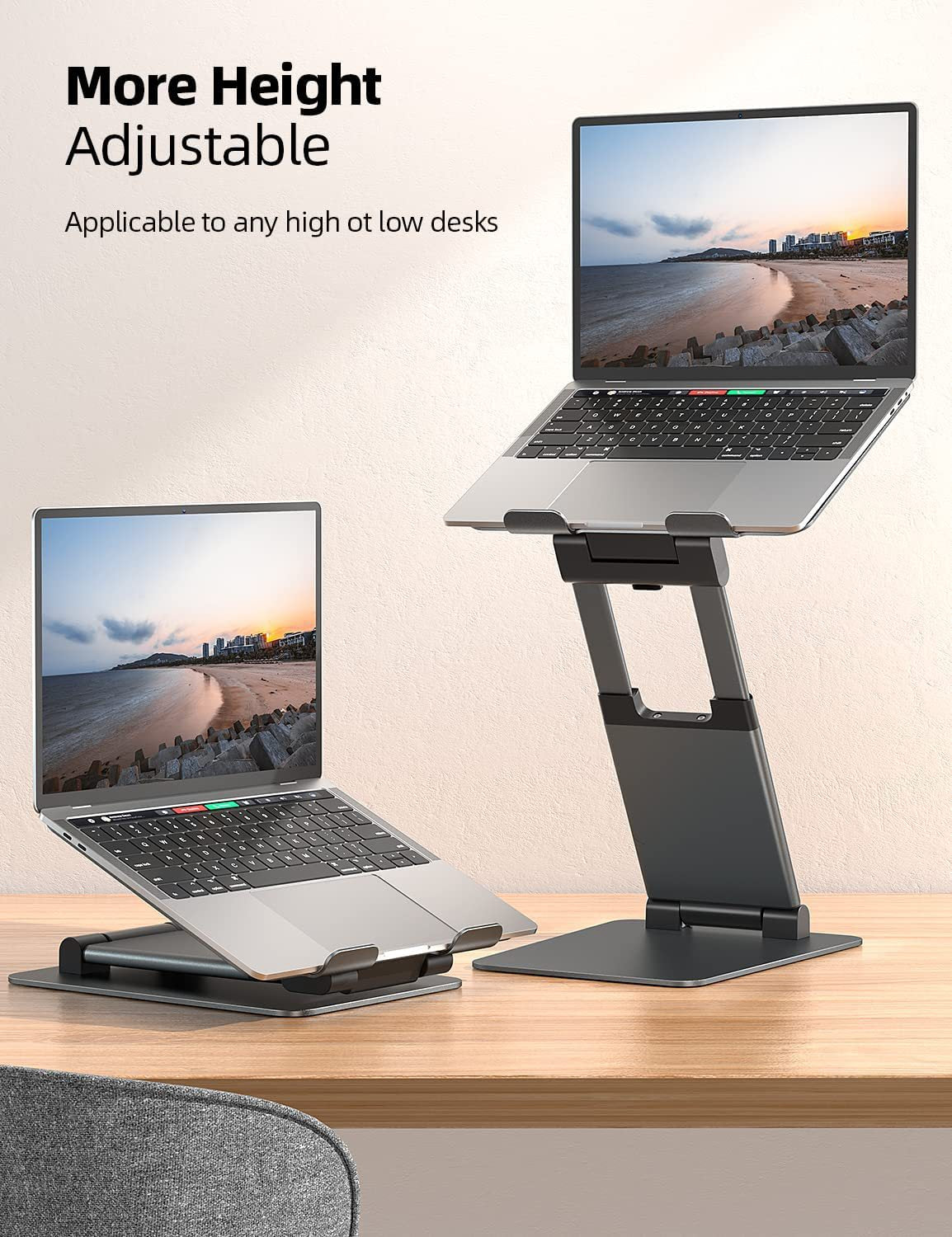 Aluminium Alloy Laptop Stand, Adjustable Desktop Notebook Bracket