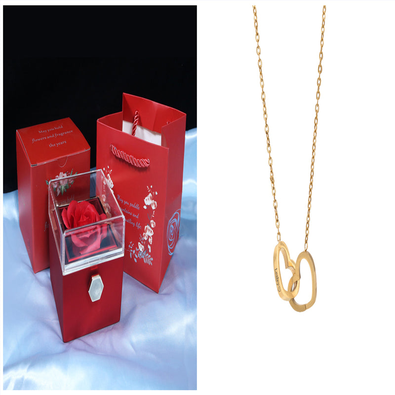 Rotating Soap Rose Gift Box, Romantic Jewellery Packaging