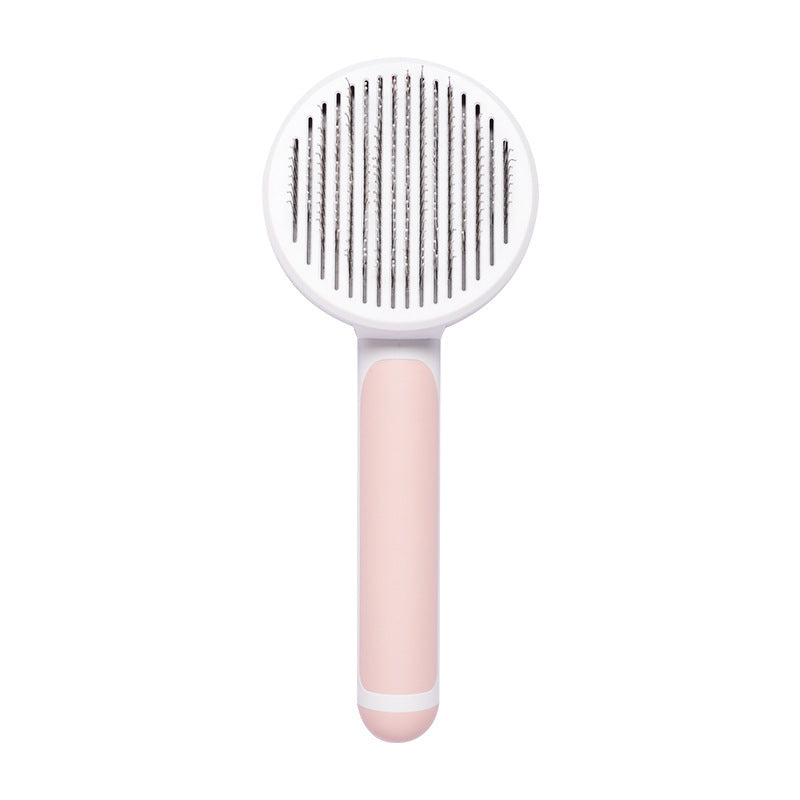 Self-Cleaning Steel Wire Cat Brush for Grooming, Hand-Held Comb