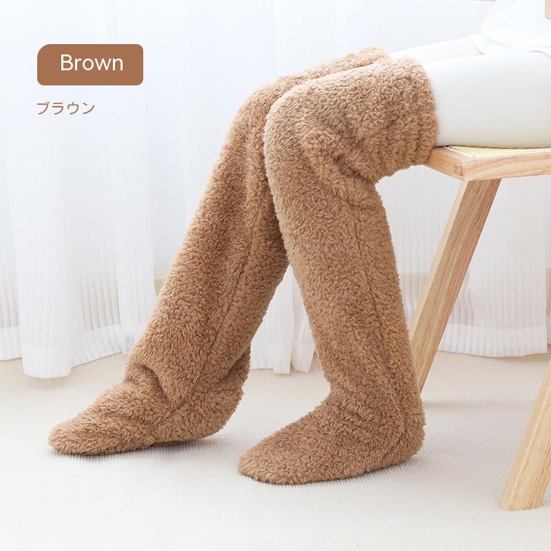 Over Knee Fuzzy Long Socks For Winter Home And Sleeping