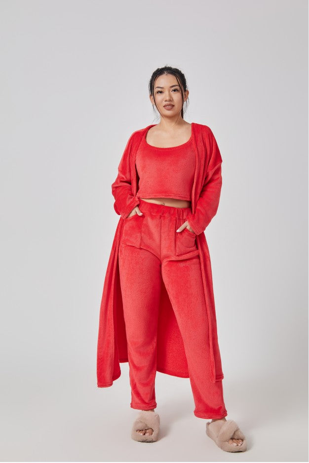 Cozy 3-Piece Women's Pajama Lounge Set, Soft and Fluffy