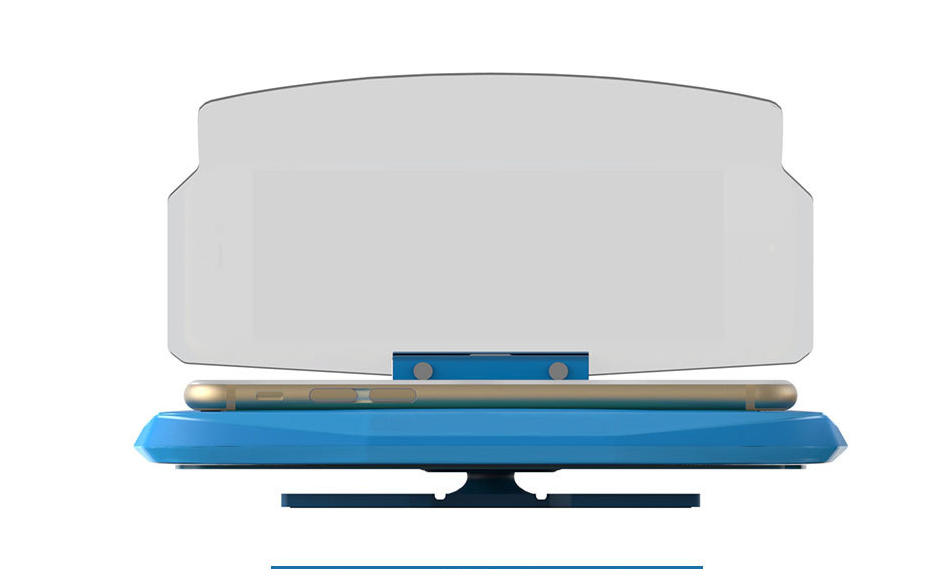 Smartphone Heads Up Display for Driving with Wireless Charging