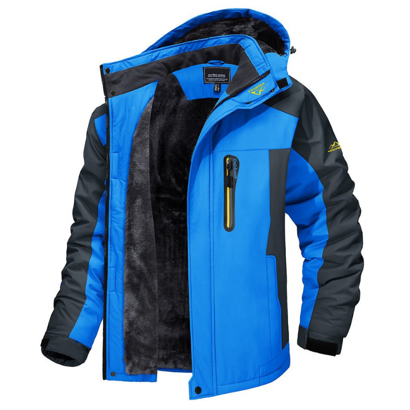 Men's Warm Winter Coat with Robust Build for Outdoor Adventures