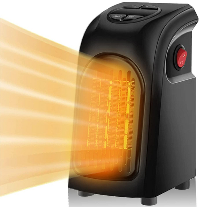 Stufa elettrica portatile con ventola, spina e termostato