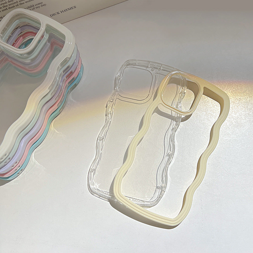 Wave Border Phone Case in Candy Colours with Full Protection