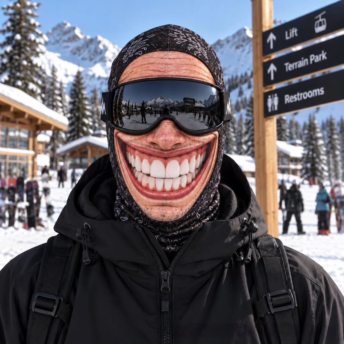 Realistic Winter Balaclava Face Mask, Windproof Fun Costume