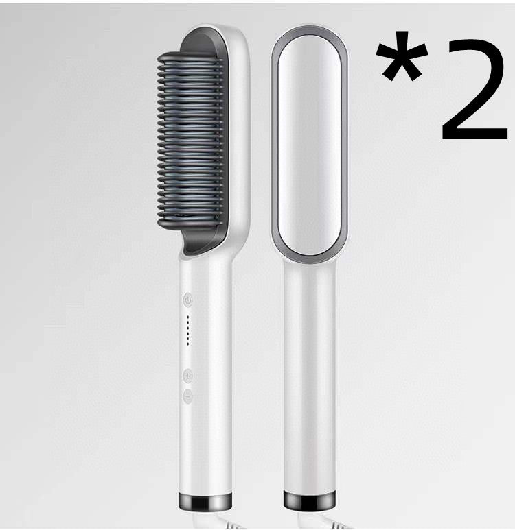 2 In 1 Hair Straightener Comb With Negative Ion And Curling