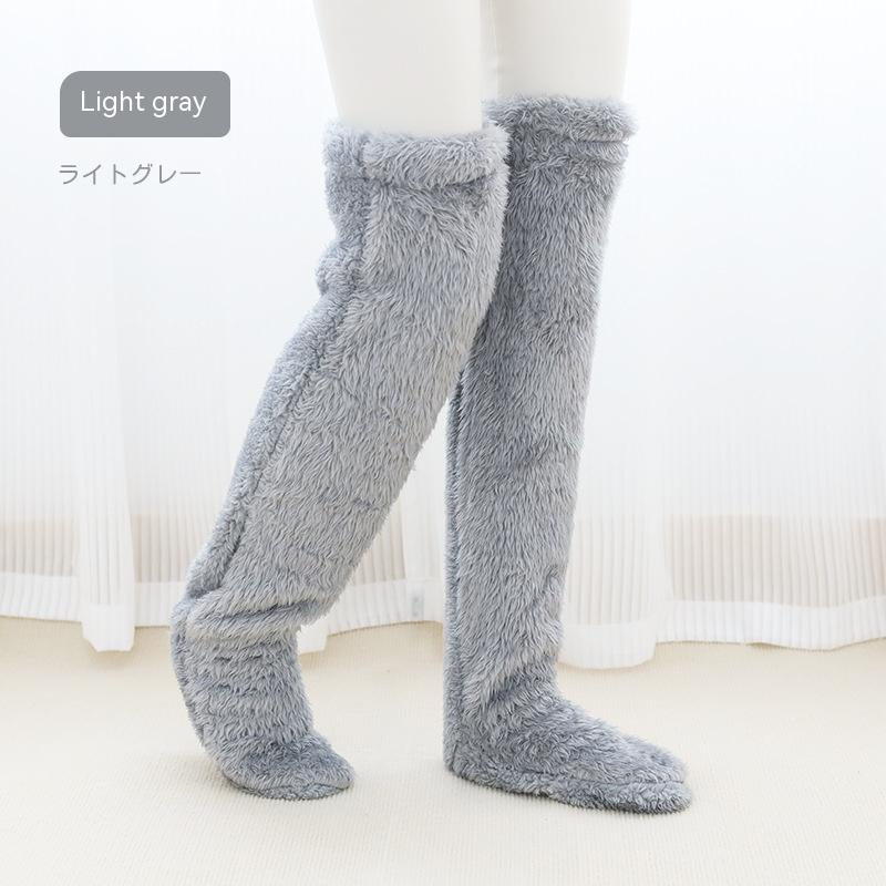 Over Knee Fuzzy Long Socks For Winter Home And Sleeping