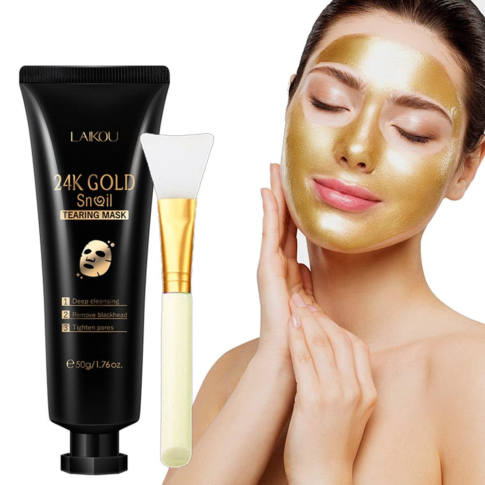 Gold Foil Snail Tear-Off Face Mask, Hydrating Peel-Off Skin Care