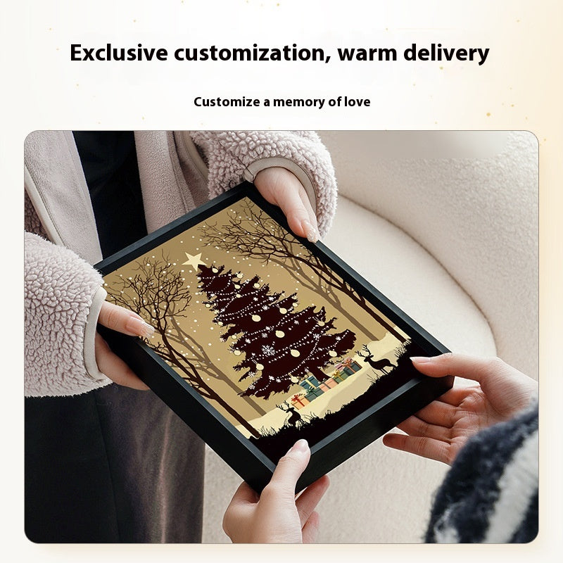 Luminous Christmas Tree Painting Bluetooth Speaker for Desks