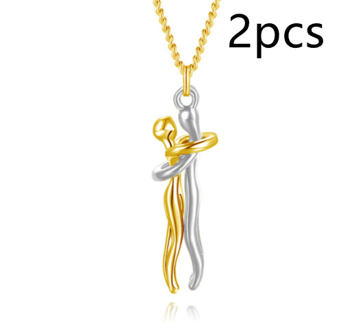 Love Hug Necklace For Couples, Simple Clavicle Chain Gift