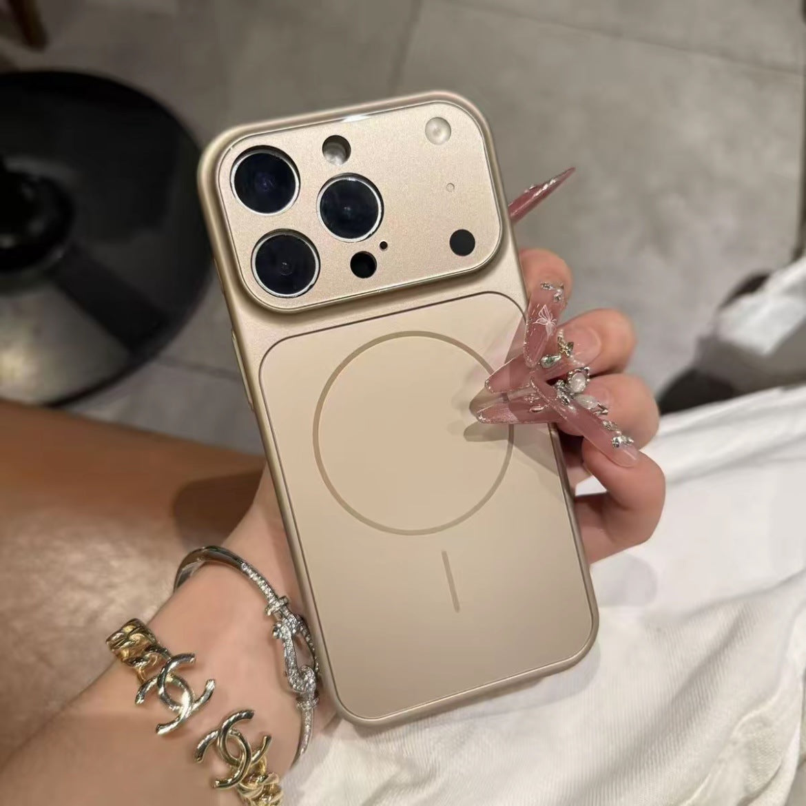 Magnetic Frosted Phone Case With All-Round Cover, Solid Colours