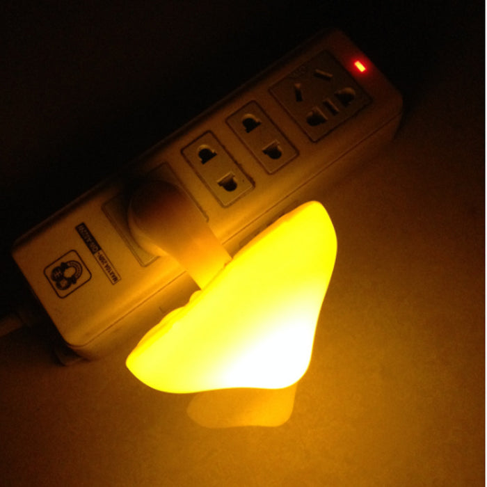 Luz nocturna LED de pared con forma de seta y sensor de luz