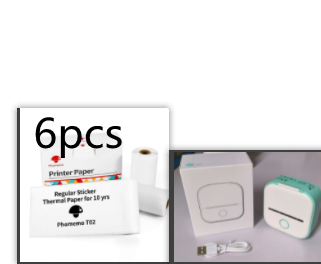 Portable Mini Bluetooth Thermal Label Printer, Inkless Printing