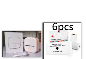 Portable Mini Bluetooth Thermal Label Printer, Inkless Printing