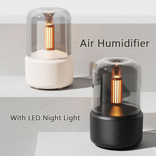 Candlelight Atmosphere Humidifier With 120ml Aroma Diffuser