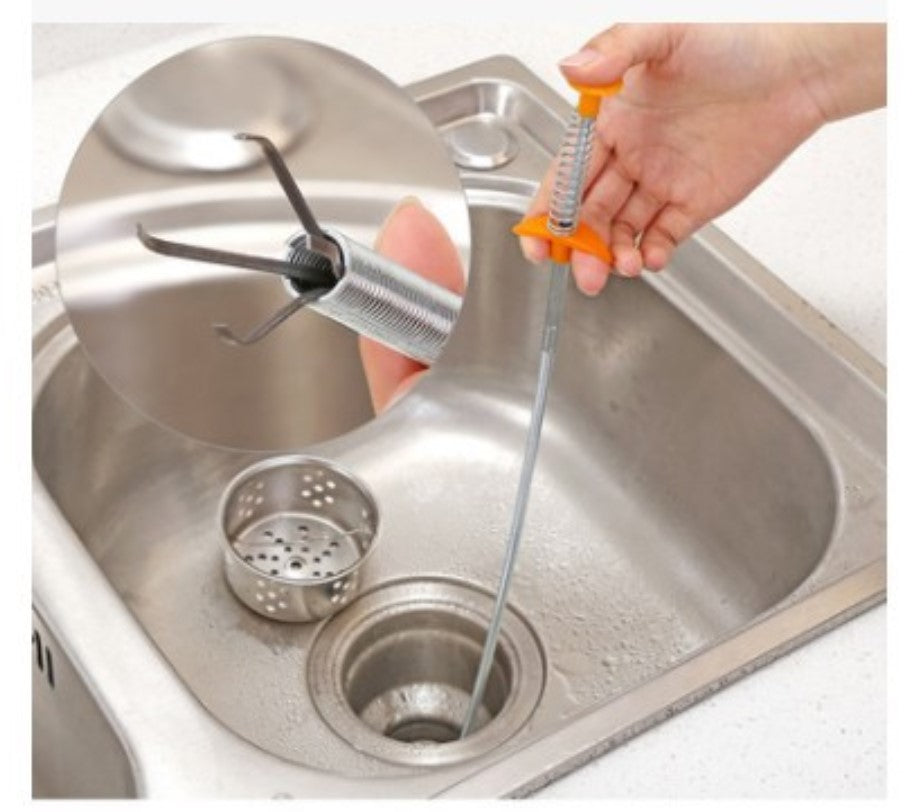 60cm Flexible Drain Clog Remover Spring Tool For Sinks