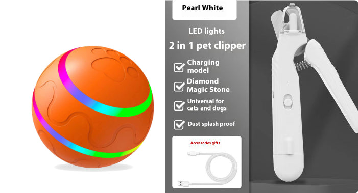 2-in-1 Pet Nail Clipper and Grinder with LED Light for Dogs and Cats