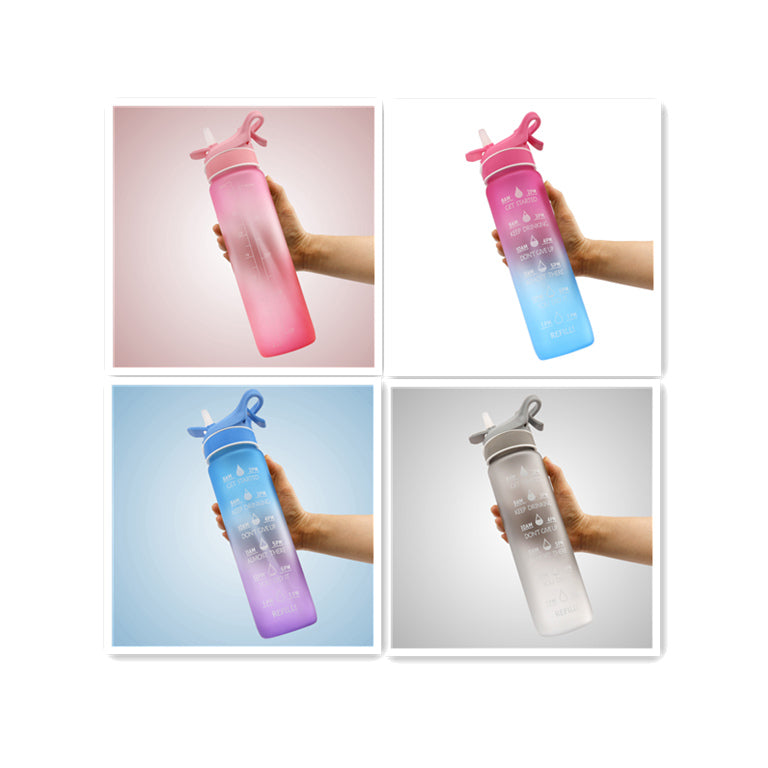 1000ml Water Bottle With Straw And Bounce Cover For Sport