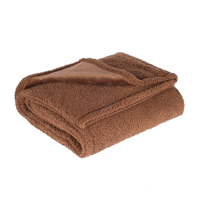 Thick Flannel Sherpa Pet Blanket For Dog Kennels, Warm