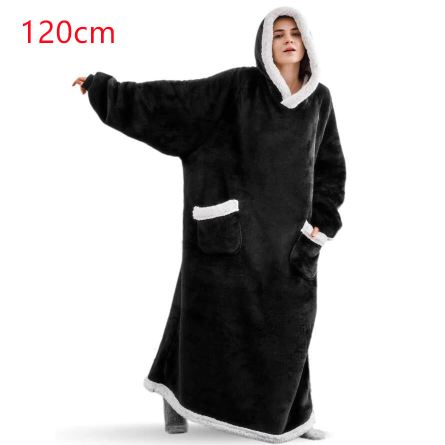 Oversized Wearable TV Hoodie Blanket, Warm Pullover
