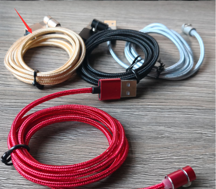 LED Magnetic Charging Cable with USB and Type C in Many Options
