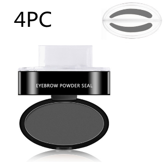 Eyebrow Stamp Kit With Stencils And Waterproof Brow Powder