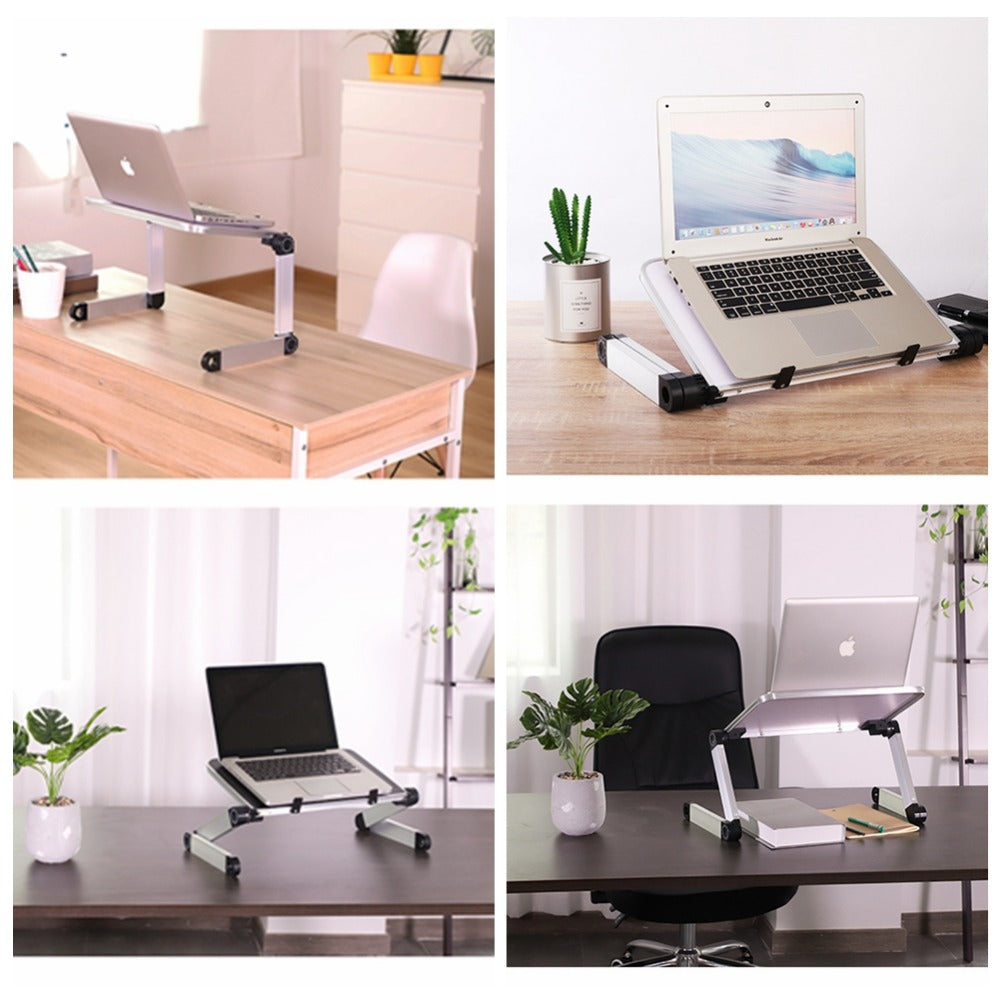 Foldable Ergonomic Laptop Stand for Desk with Tablet Holder