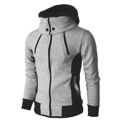 Veste sweat à capuche zippée pour homme, cardigan décontracté ajusté