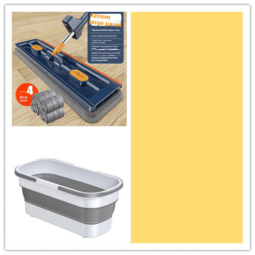 Large Flat Mop with 360 Degree Rotation for All Floor Types