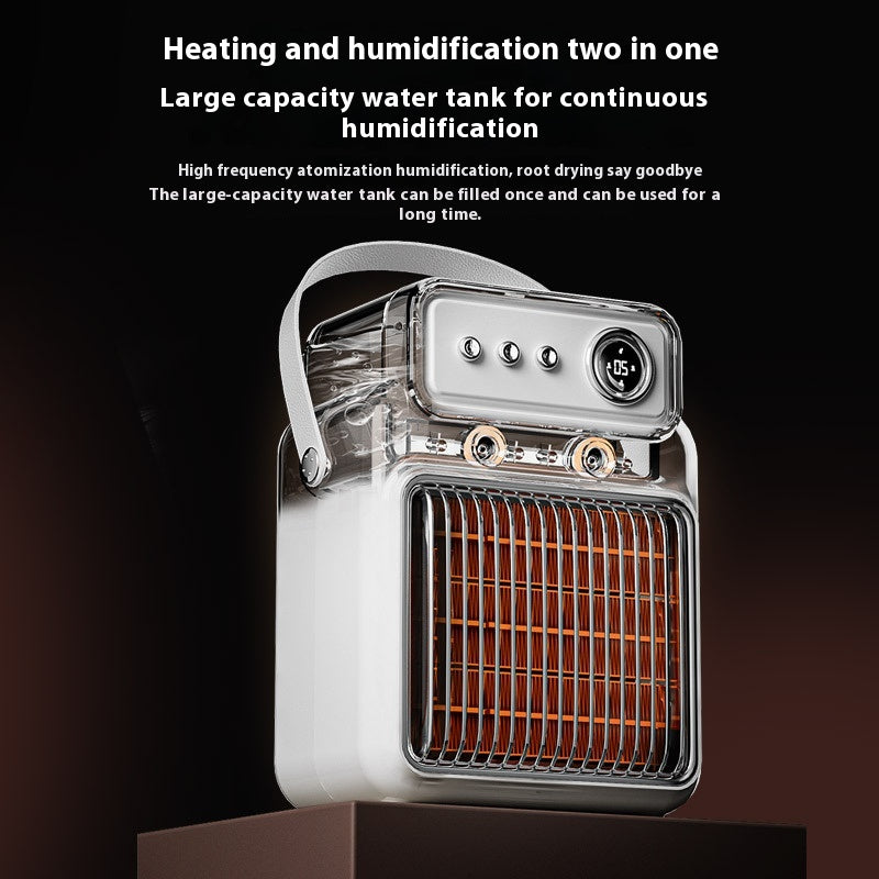 1200W 2-in-1 Room Heater With Humidifier, Overheat Protection