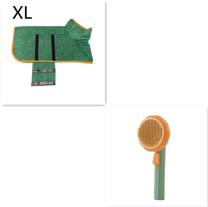 Self-Cleaning Steel Wire Cat Brush for Grooming, Hand-Held Comb