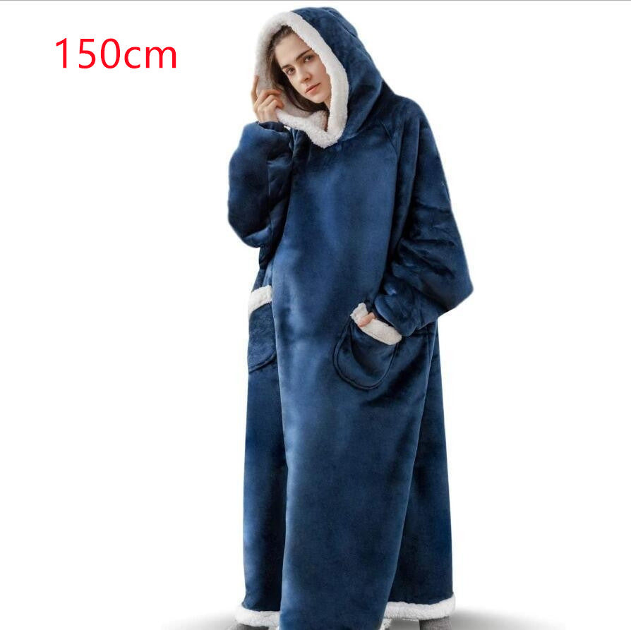 Oversized Wearable TV Hoodie Blanket, Warm Pullover