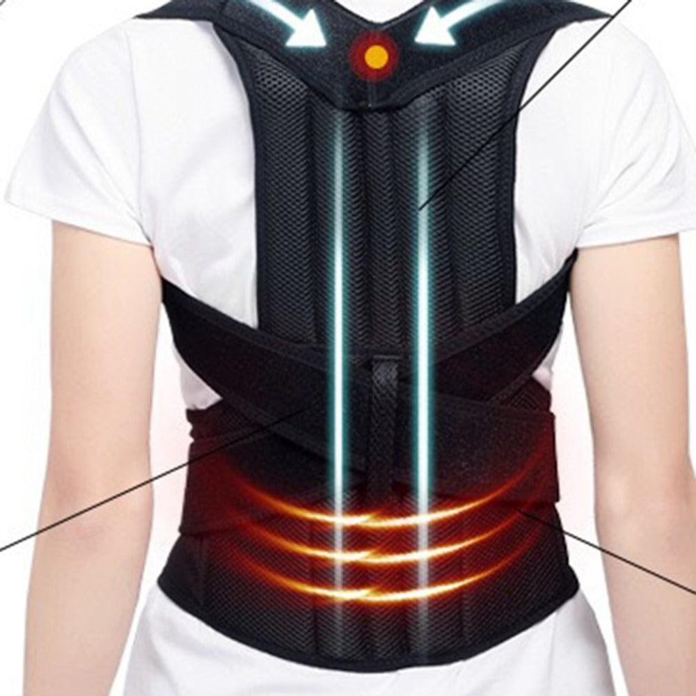 Adjustable Back Posture Support Brace In Breathable Fabric