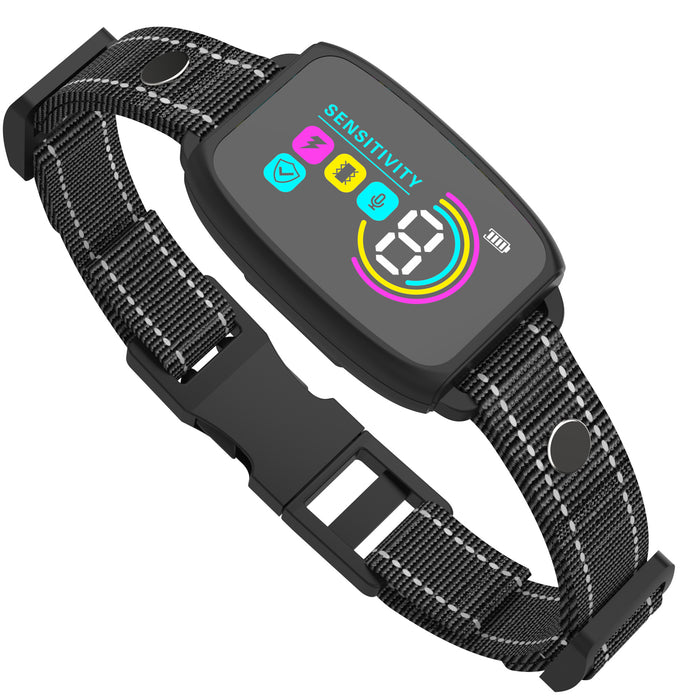 Collier anti-aboiement rechargeable pour chien, contrôle intelligent des aboiements avec 4 modes
