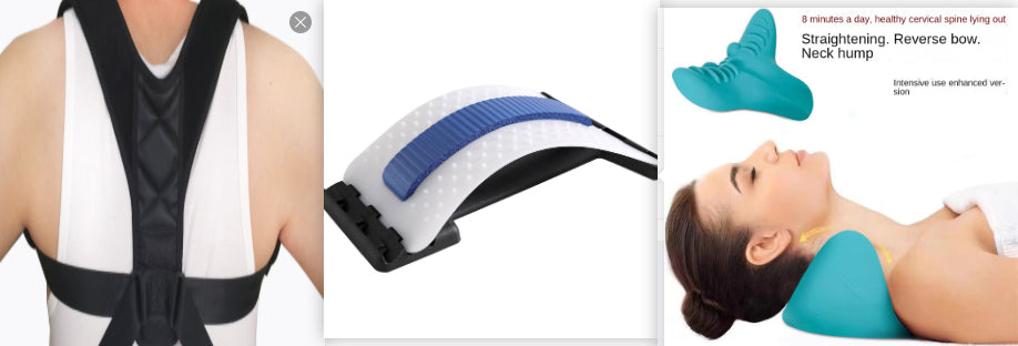 Adjustable Back Stretcher with Massage Points for Waist and Neck