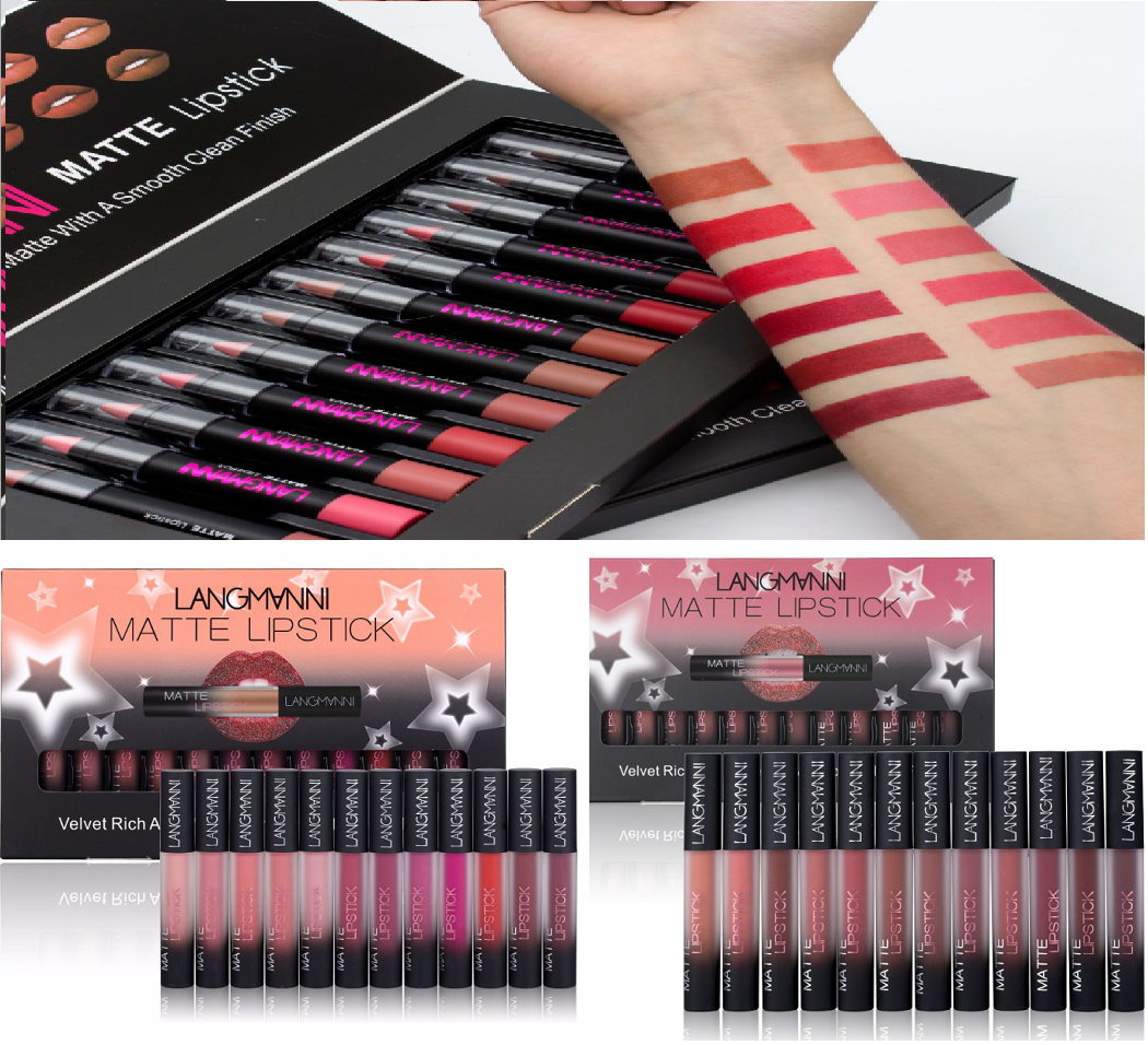 Matte Velvet Lipstick Set, Waterproof and Long-Lasting