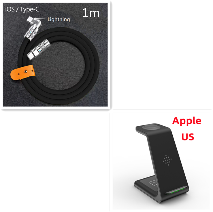 3-in-1 Wireless Charging Station Stand for Phones, Watch and Earbuds