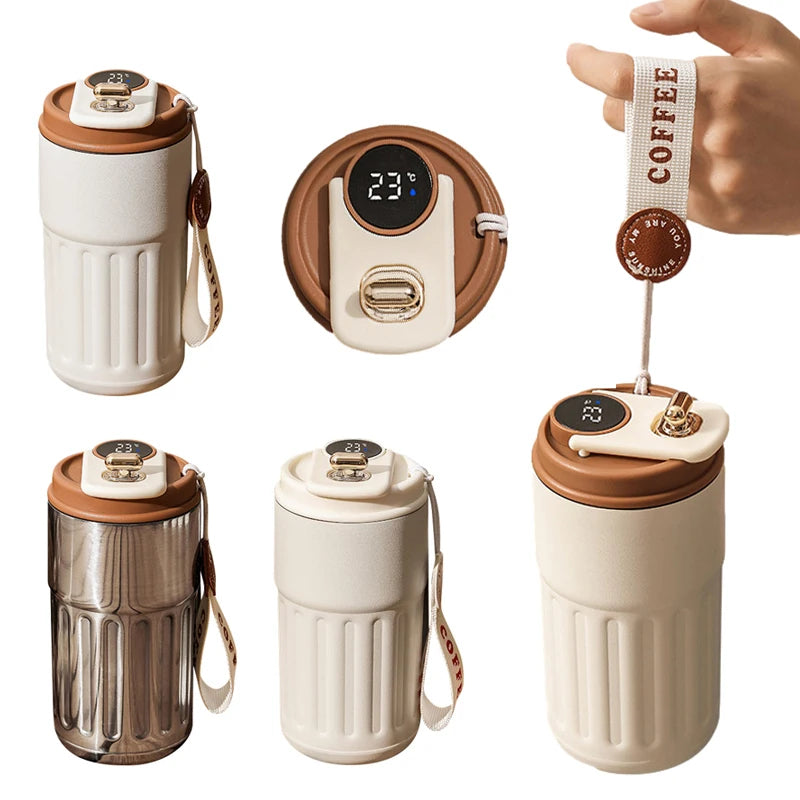 Smart Digital Insulated Bottle With Temperature Display, 450ml