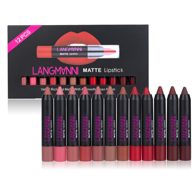 Matte Velvet Lipstick Set, Waterproof and Long-Lasting