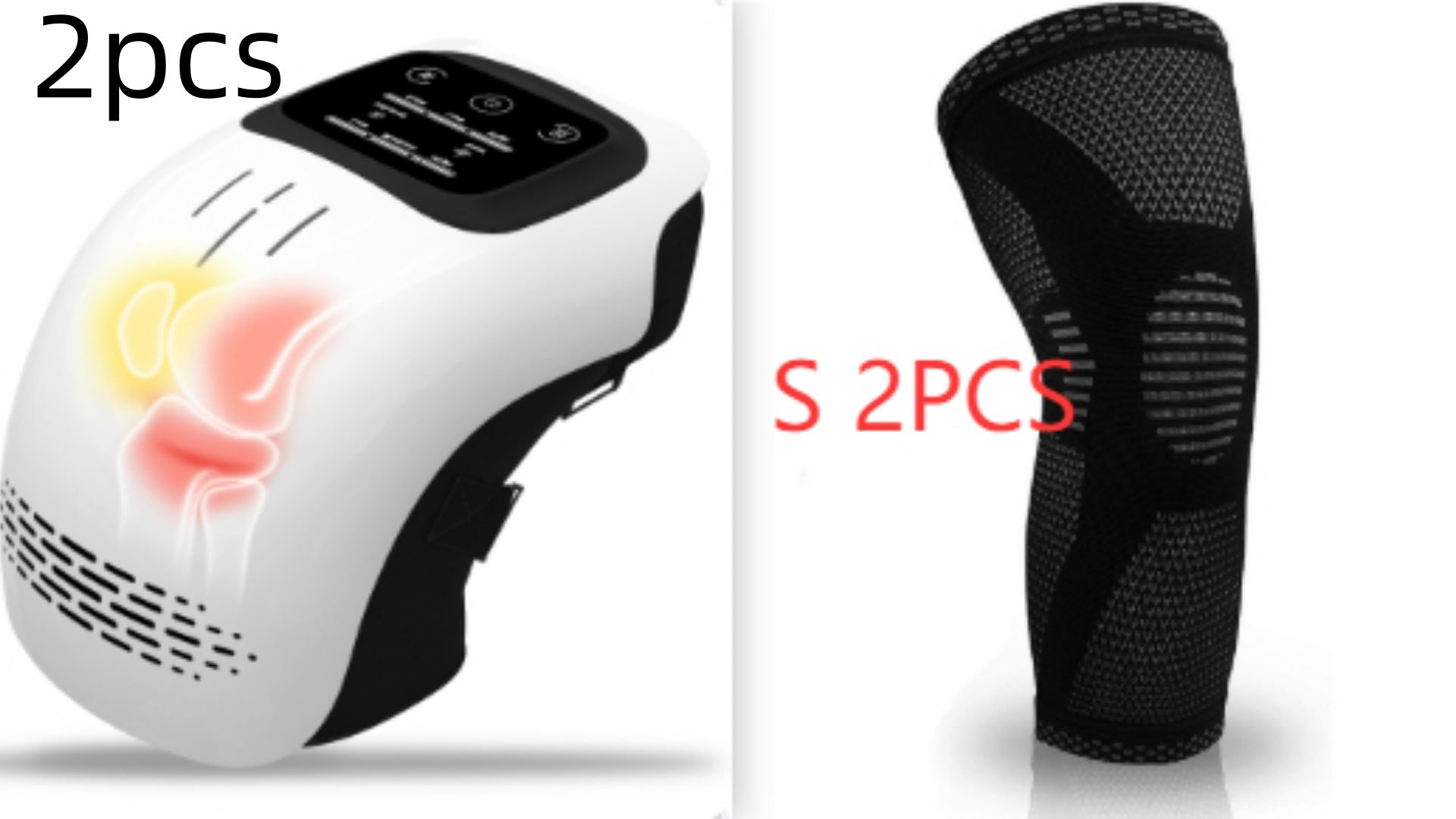 Heated Knee Massager With Vibration, Rechargeable Home Wrap